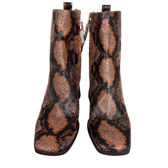 Circus Sam Edelman Pascha Boots 10 Brown Snake Print New - Picture 7 of 11